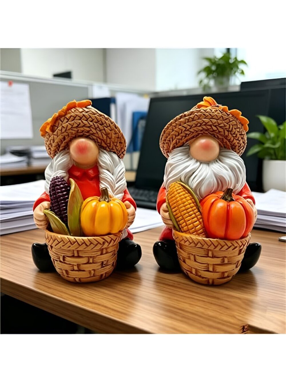 Thanksgiving Decorations for Home - Fall Pumpkin Gnomes Figurines